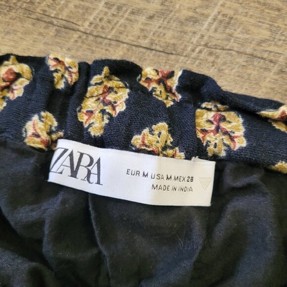 ZARA | Printed Crop Cotton Tank Top | Sz. M - Picture 8 of 9